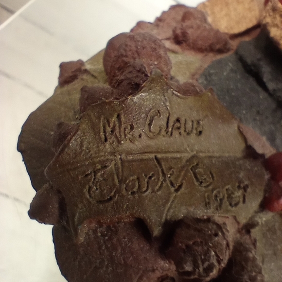 Vintage Signed Tom Clark Christmas Gnome, 1987 Mr Claus Figurine Sculpture Santa - Picture 10 of 12